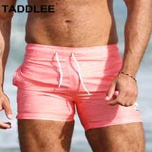 Бренд Taddlee, мужская пляжная одежда, пляжные шорты, мужские плавки, боксеры, шорты для серфинга, быстросохнущие, для купания