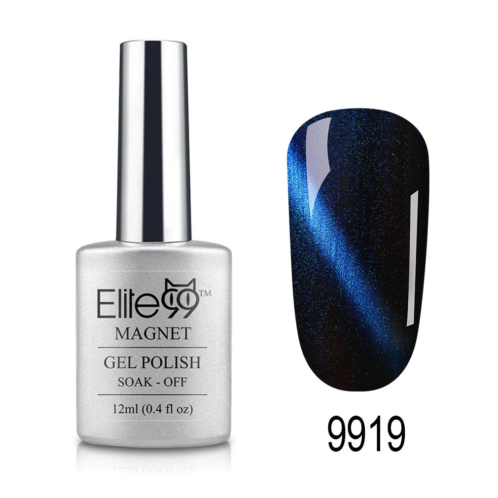 Elite99 12ml Cat Eye Gel Nail Polish Soak Off Magnetic UV Gel Varnish Nail Art Manicure Gel Semi Permanent 3D Effect Gel Lacquer - Цвет: 9919