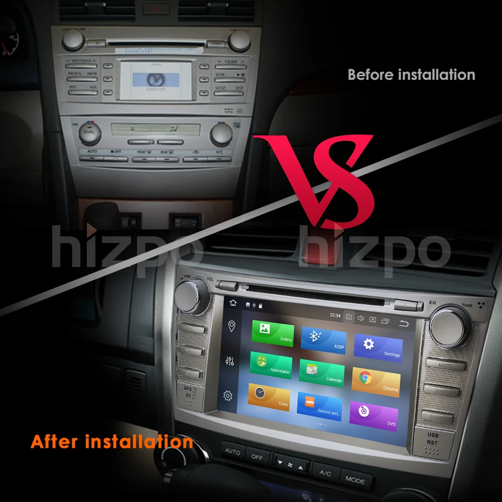 Top Android8.0/8Core 4Core/Android7.1/8.1 Car DVD Player For Toyota Camry 2008-2011 GPS Navi SD/USB Touch Screen Radio mp3 Bluetooth 8