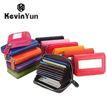 Кевин Юн модные Пояса из натуральной кожи Для женщин держатель кредитной карты Карамельный цвет дизайнерский Бренд Визитница Подушки детские