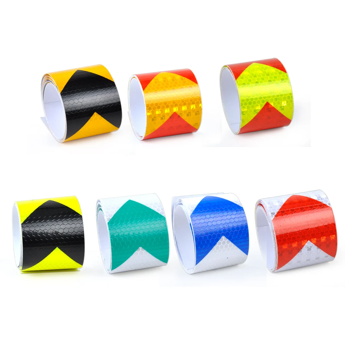 

5cm*3m Dual Colors Arrow Lattice Reflective Tape Sticker Car Styling Auto Vehicle Truck Roadway Motorcycle Warning Film Decal