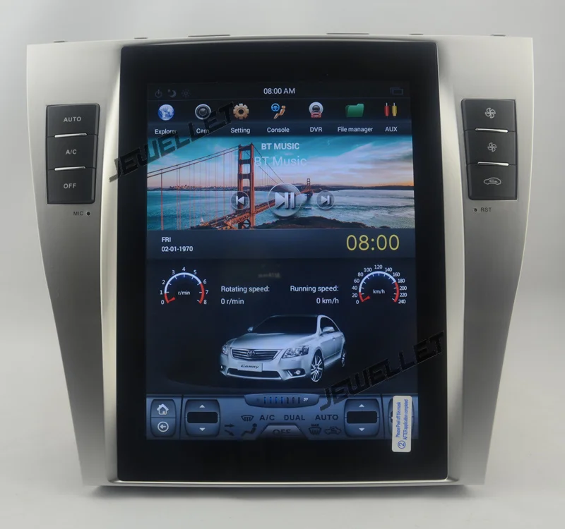 

10.4" tesla style vertical screen android 6.0 Car GPS radio Navigation for Toyota Camry Aurion Daihatsu Altis 2007-2011