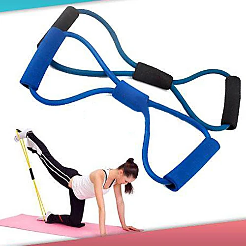 

New Resistance Training Bands Rope Tube Workout Exercise for Yoga 8 Type Professional Body Fitness Band Rope