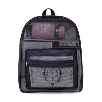 

THINKTHENDO 1Pc Fashion Unisex Sports Backpack Mesh Rucksack Travel Shoulder Bag Bookbag Student Daypack Hot