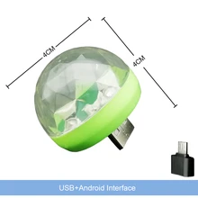 LED RGB Magic Bulb Mini Music Voice Control Color Changeable Disco DJ Lighting Show Holiday Party Funny Atmosphere USB for Phone