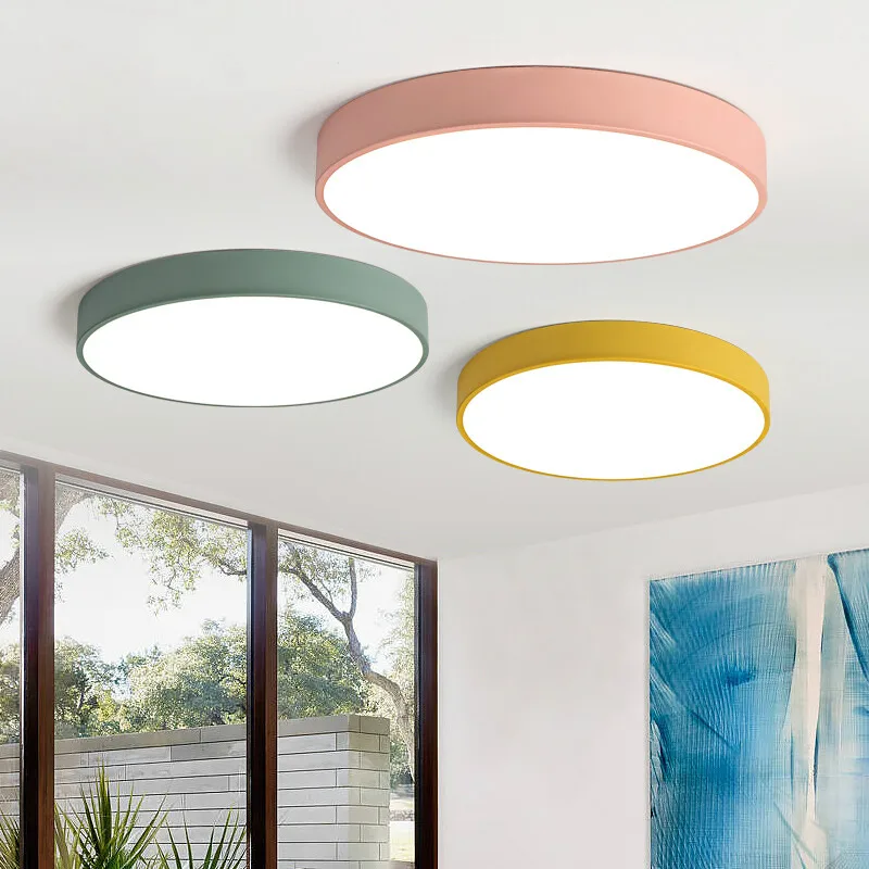 Led Modern Decoration Flush Mount Lamp Lighting Wireless Circular