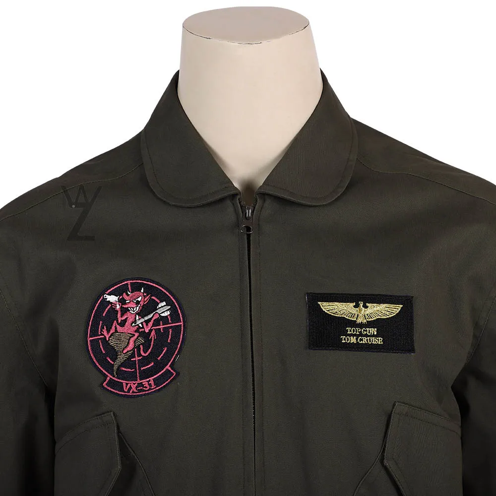 Movie Top Gun Jacket Cool Pilot Maverick Medellin Cosplay Costume Military Tom Cruise Cosplay Outfits