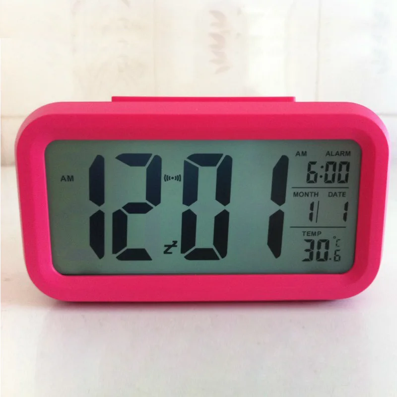

Digital Table Clocks LED Night Light Table Watch Creative Fashion Clock Temperature Meter Timer Snooze Alarm Luminous Induction