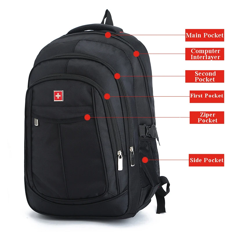  Veniway Swiss Gross Gear Waterproof Laptop men Backpack 15 inches Large Capacity Business Backpacks