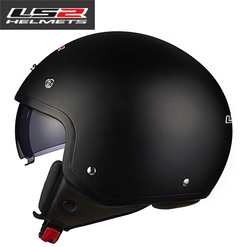 LS2 OF561 open face motorcycle helmet drop down sun visor summer man