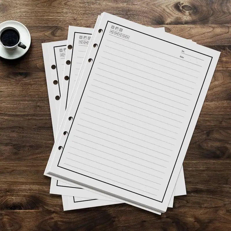 

50 sheets 100 Pages Reusable Notebook Inner Paper Refill compatible with PU A5 Smart Erasable Notebook Pocketbook