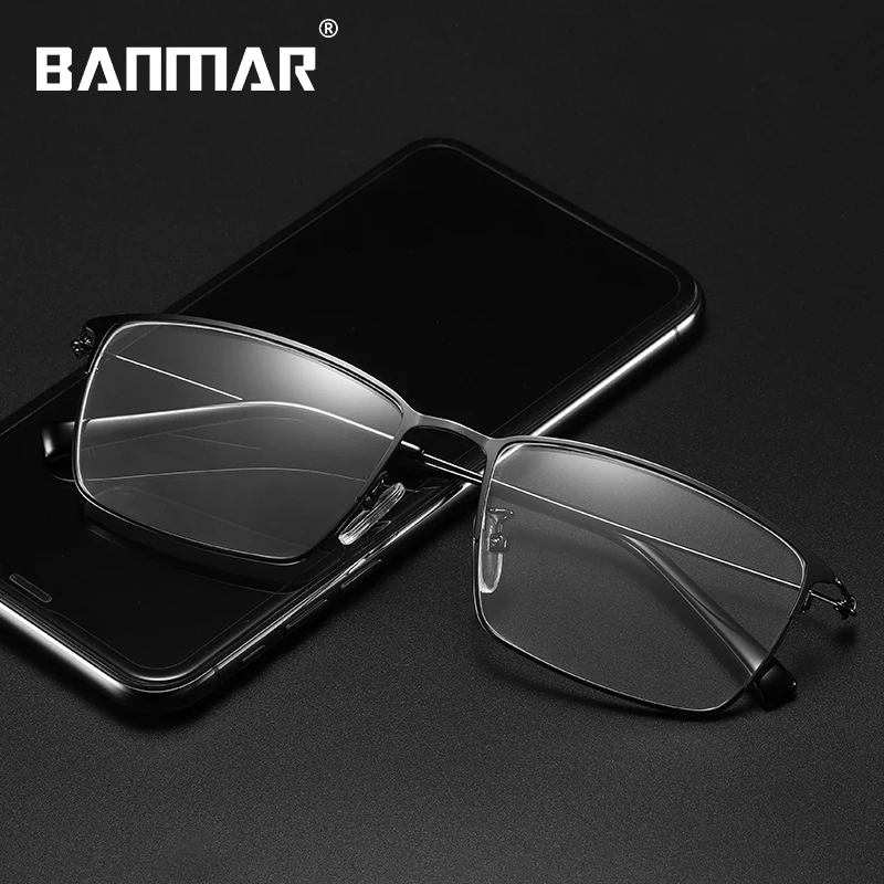 BANMAR Eyewear Anti Blue Light Gaming Metal Glasses Women Men Blue