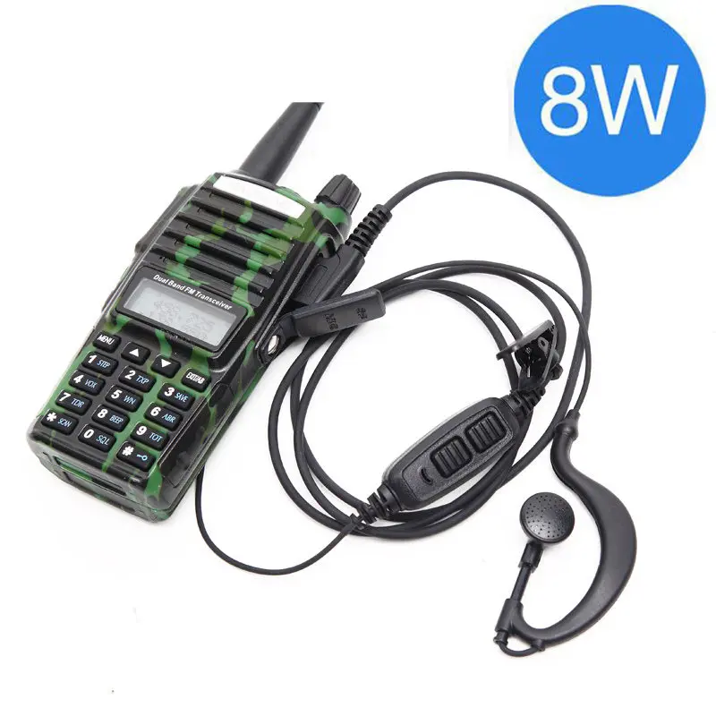 camo Baofeng UV-82 Plus 8 Вт 10 км Большая дальность мощная портативная рация CB vhf/uhf двухстороннее радио Amador 8 Вт UV82 Plus - Цвет: camo