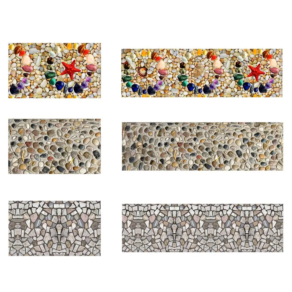 Kopen DIY Waterdichte Anti Skid Anti kras Muur Floor Stickers High end Europese Stijl Decoratieve Tegel Vloer Papier Woondecoratie
