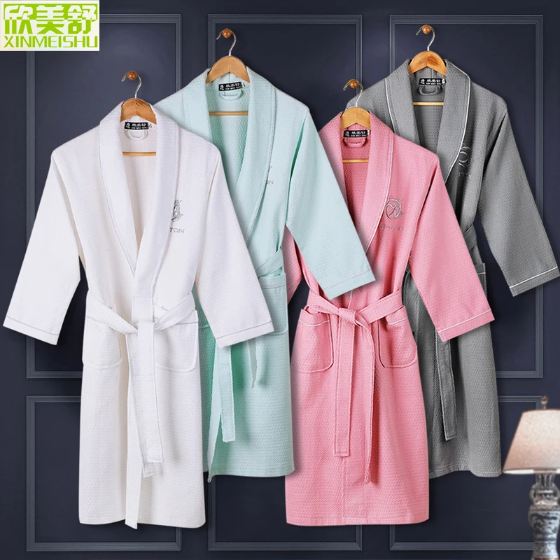 Bathrobes Women Robe Cotton Summer Thin Long Robe Female Sleepwear