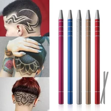 1Pcs Hairstyle Engraved Pen+10Pcs Blades Professional Hair Trimmers Hair Styling Eyebrows Shaving Salon DIY Hairstyle Accessory