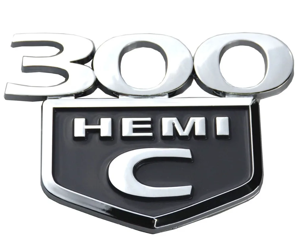 1 шт. 300C HEMI эмблема на багажник Decklid для Chrysler 300 C HEMI 2005 2006 2007 2008 2009 2010-(хром черный