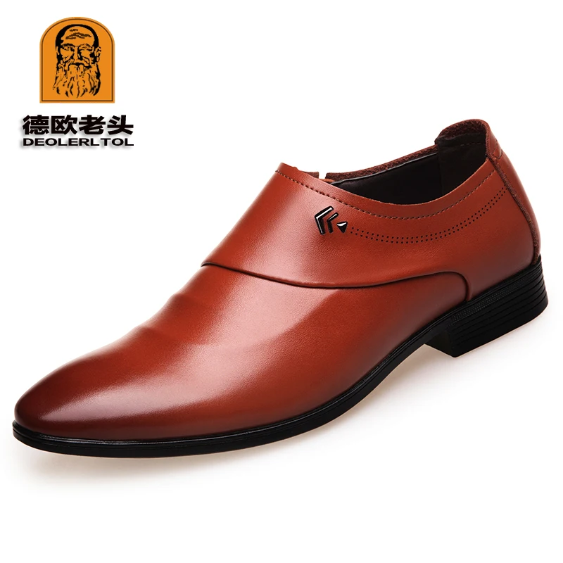 Новые мужские качественные кожаные туфли; Zapatos de hombre; размеры 38-44; черные кожаные мягкие мужские модельные туфли