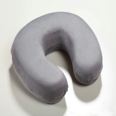 U-образный латексный бархатный ортопедический шейный постельные принадлежности/массаж/Подушка для путешествий - Цвет: grey