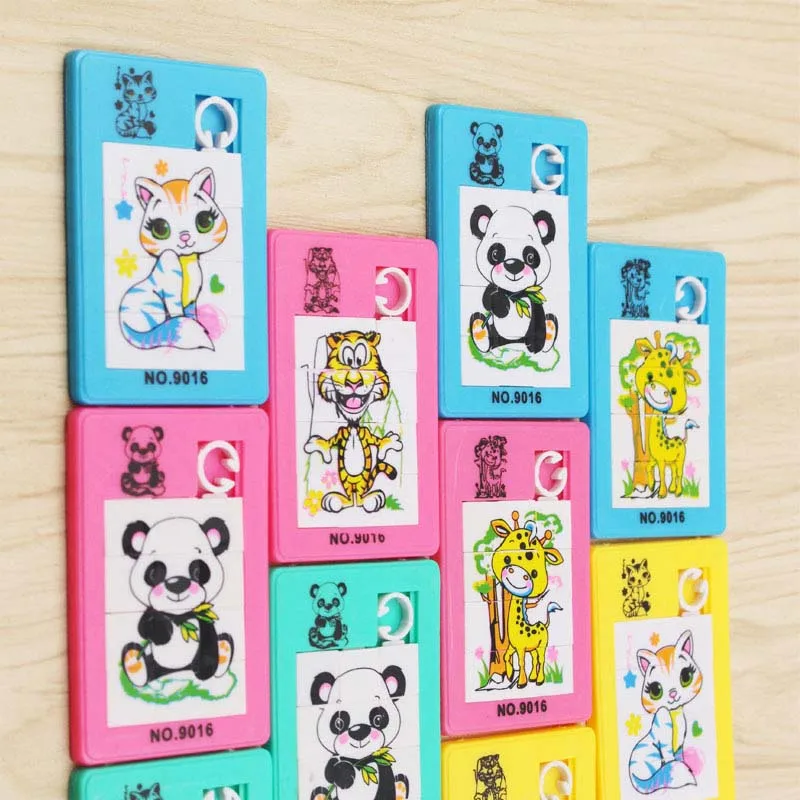 

10PCS Kids Happy Birthday Party Favor Animal Number Move Puzzle Toy Baby Shower Girl Boy Baptism Gift Souvenir