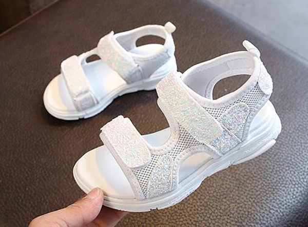 

boys sandals girls beach shoes nina menino sandalias 2019 new comfortable tennis baby bebe glitter sandal white black pink SandQ