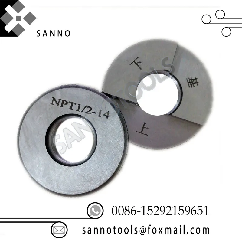 

High precision gauges pin threaded holes ring gauge NPT 1/16, NPT1, NPT3/4, NPT3/8, NPT1/4, NPT 1/2, NPT1/8 thread ring gauge