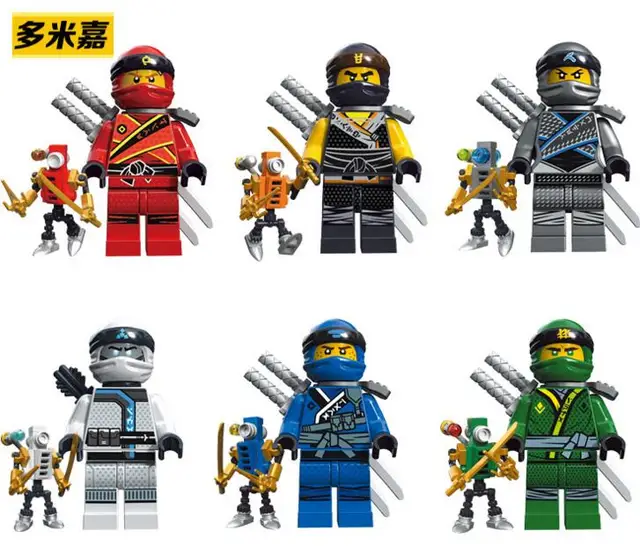  Ninjago Cole Zane Lloyd Jay Zane Bangunan Batu Bata Blok 