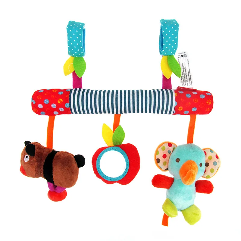 Детская плюшевая погремушка для животных, детская коляска, кровать, спиральные подвесные игрушки, музыкальный подарок для новорожденных