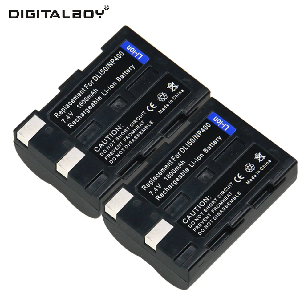 7.4V 1800mH 2pcs Battery NP 400 NP 400 NP400 Rechargeable Camera