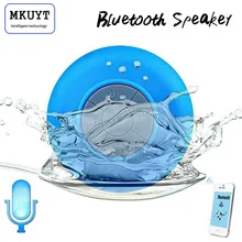 Free Shipping Mini Portable Subwoofer Shower Waterproof Wireless Bluetooth Speaker Car Handsfree Receive Call Music Suction Mic
