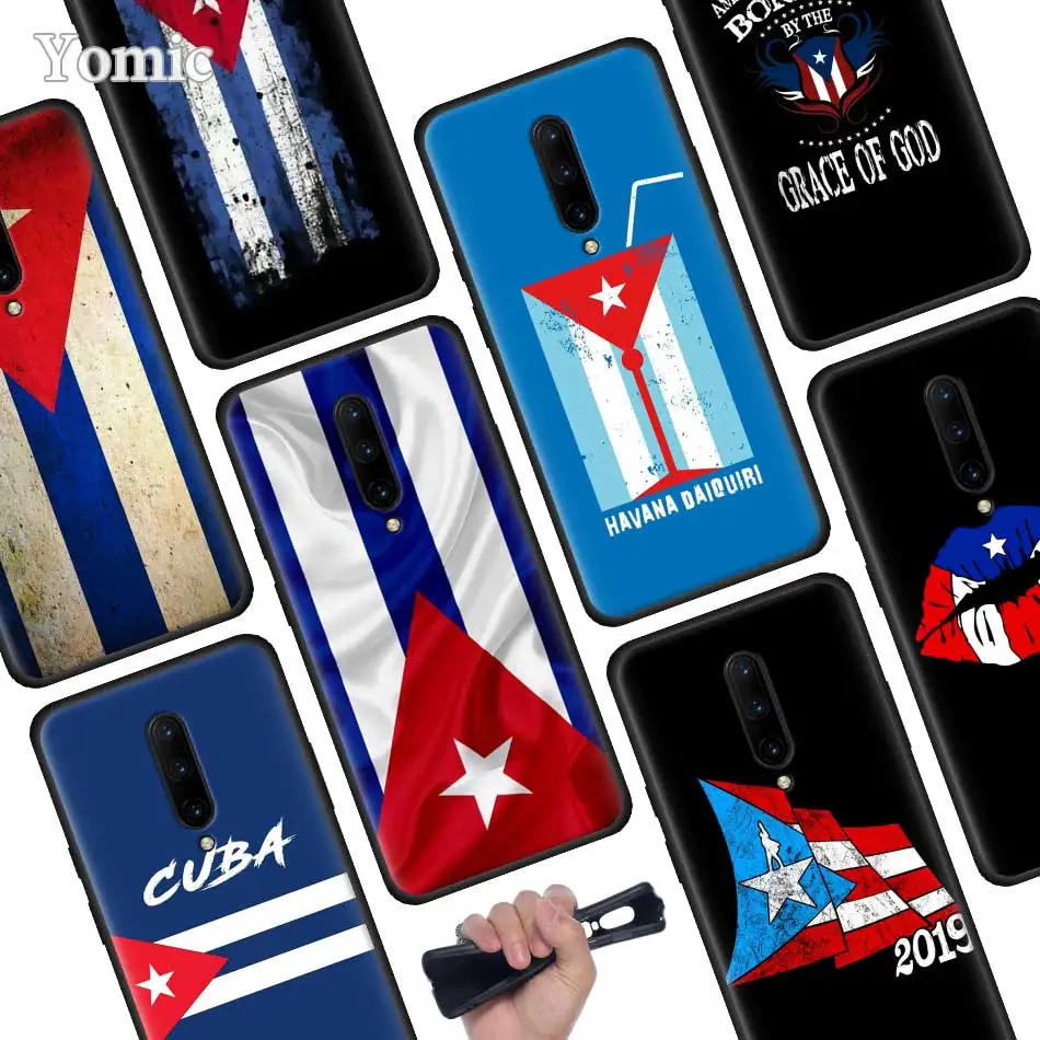 Cuba flag Art Black Soft Case for font b Oneplus b font font b 7 b