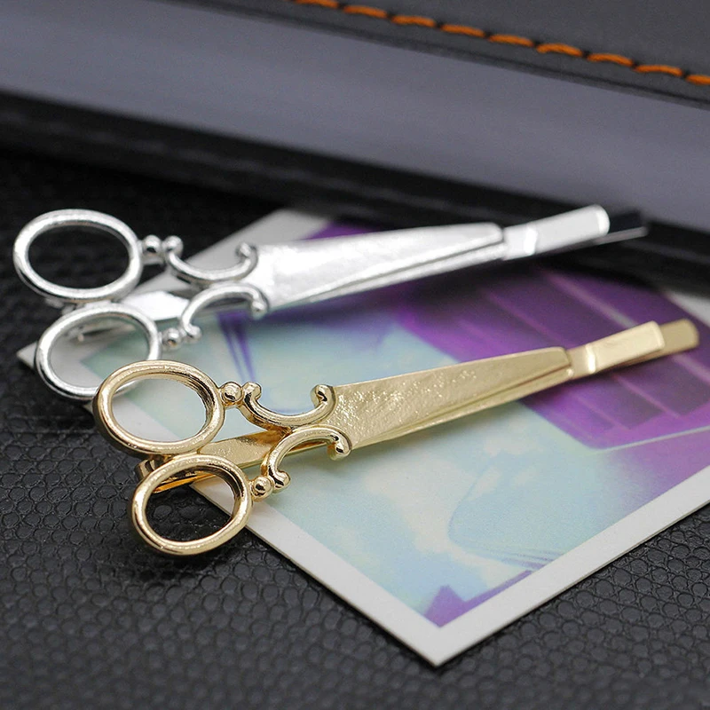 

Hot 2Pc 2 Color Women Hot Chic Fashion Scissors Shape Hair Clip Hair Pin Hair Accessories
