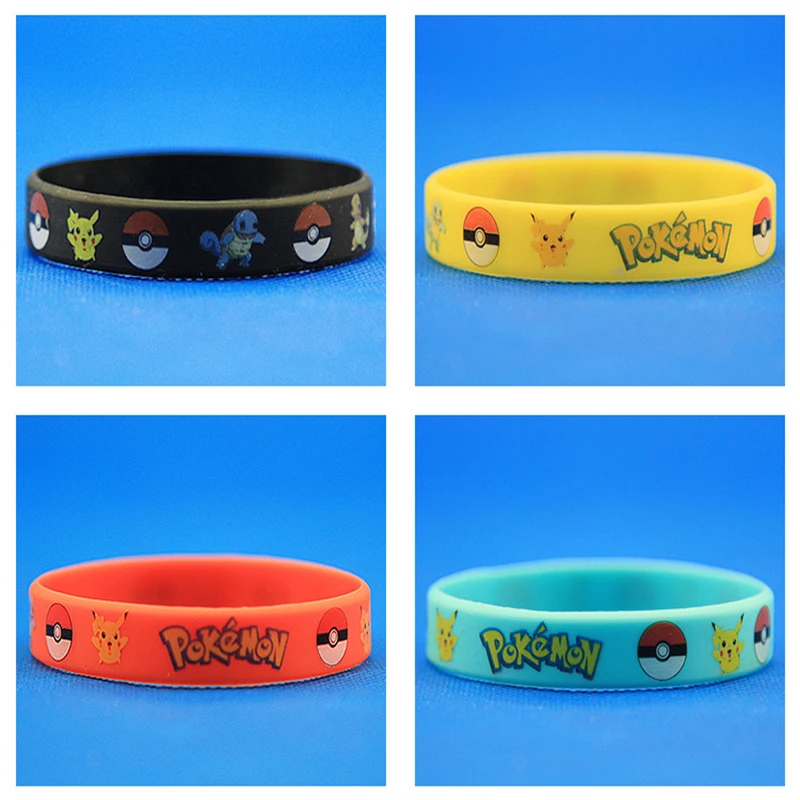 20pcs Fashion Trendy Charms Wristband Pokemon Go Silicone 20pcs Fashion Trendy Charms Wristband Pokemon Go Silicone Bracelet Bangles Men 4 Color Rubber Bracelets For Women Souvenir In Charm From