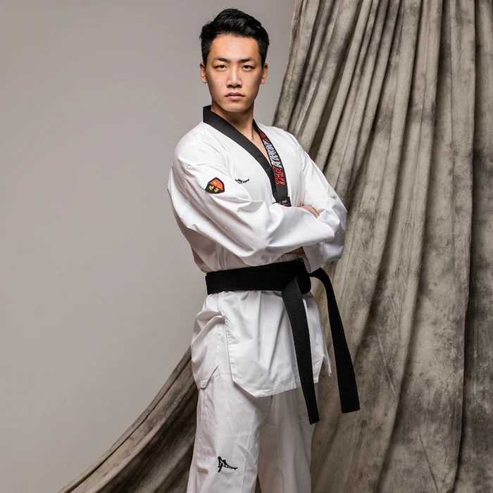Боевые искусства TKD Tae Kwon Do Корея с V образным вырезом для взрослых и детей