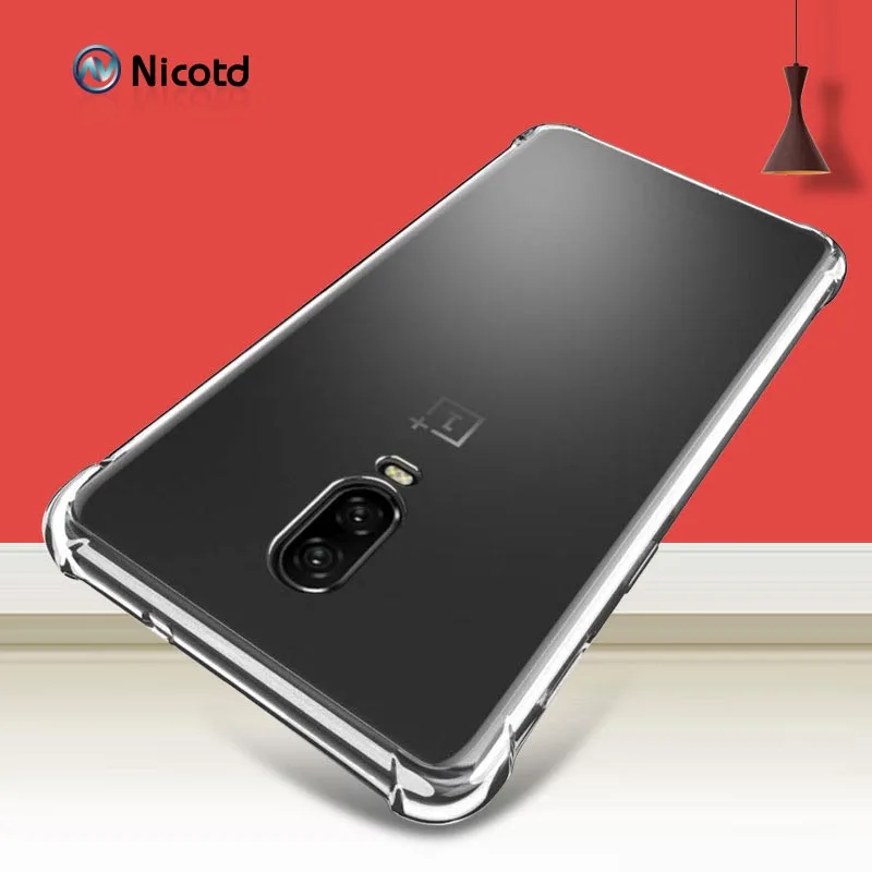 

1+ Transparent TPU Case sfor OnePlus 6 6T 5 Anti-knock Clear Phone Case for OnePlus 5 6 6T Soft Silicone Phone Back Cover 1 + 5T