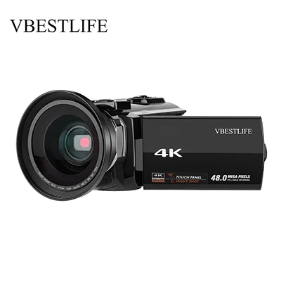 VBESTLIFE 4K Wifi цифровая камера ночного видения Видеокамера 16X Zoom 48MP " с батареей - Цвет: With Wide-angle Lens