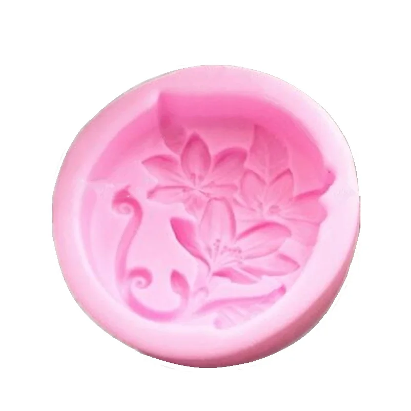 Round Lily Flowers Silicone Handmade Soap Mold Soap Making Mould Craft Art Molds Polymer Clay DIY Mould