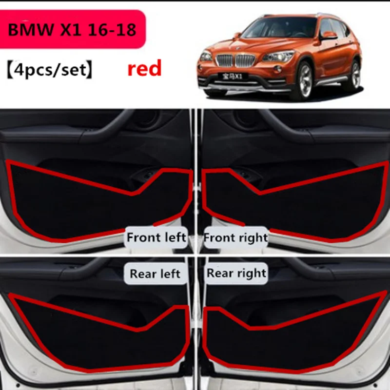 TAIJS anti kick car door mat for BMW X1 2016 2018 4pcs/set Sport style