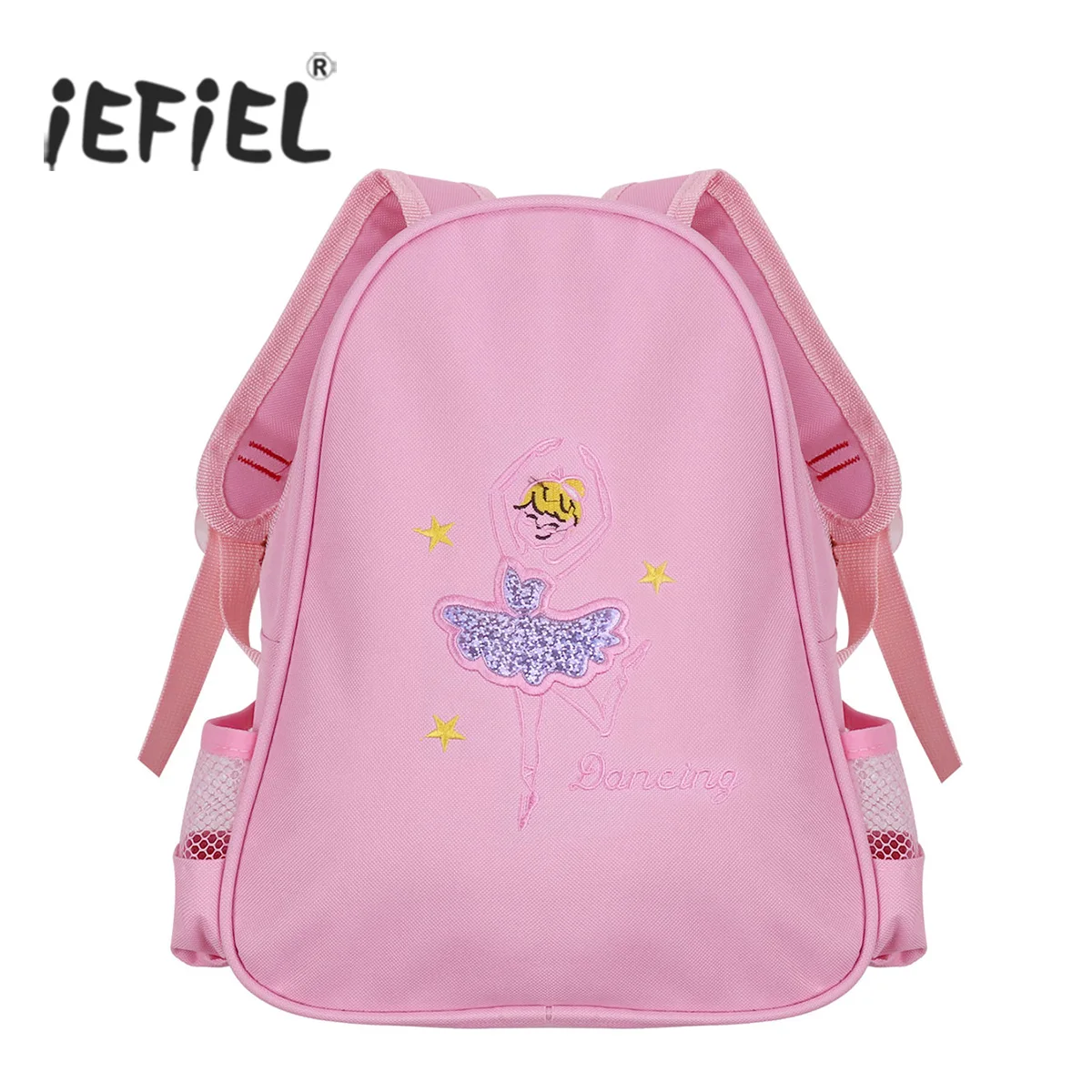 Personalized Ballet Dance Bag For Girls - Embroidery Name Dance Shoe Bag, Adjustable Strap, Waterproof, Pink Purple Rose Red
