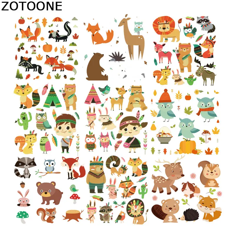 

ZOTOONE Cartoon Patches Iron on Patches for Children's T-shirt Dresses Bag Diy Patch cute Stickers Heat Press Applique Clothes E