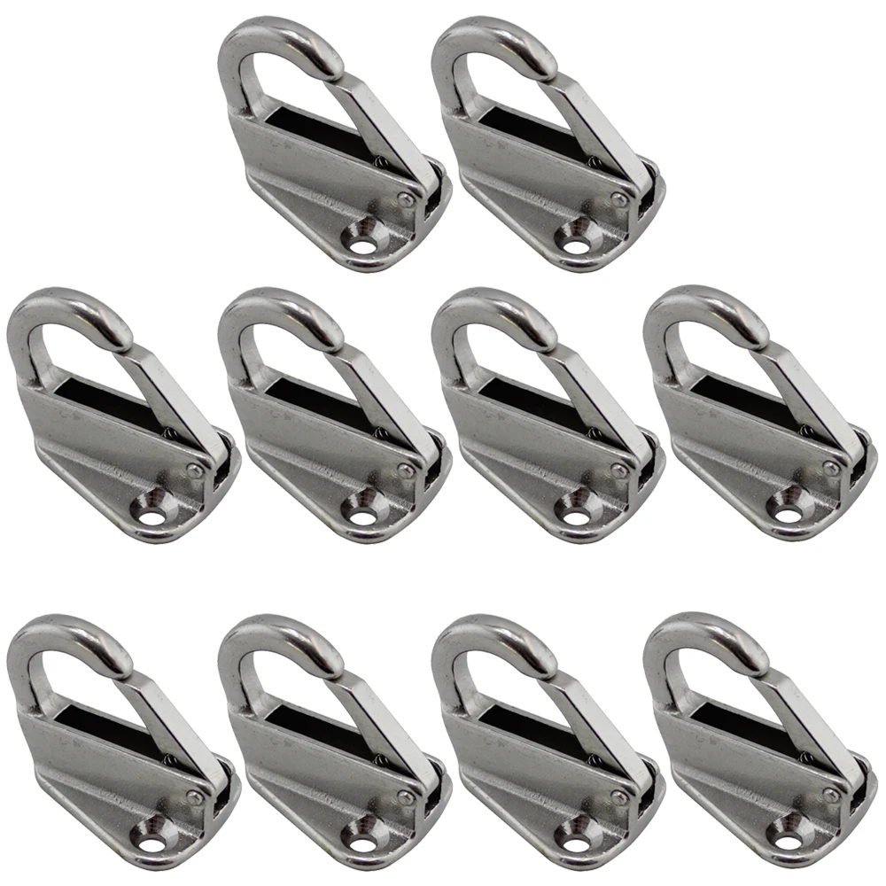 10 Pcs Stainless Steel 316 Spring Locked Fender Hook Snap Fending Hook Attach Rope Boat Sail Tug Ship marine Hardware