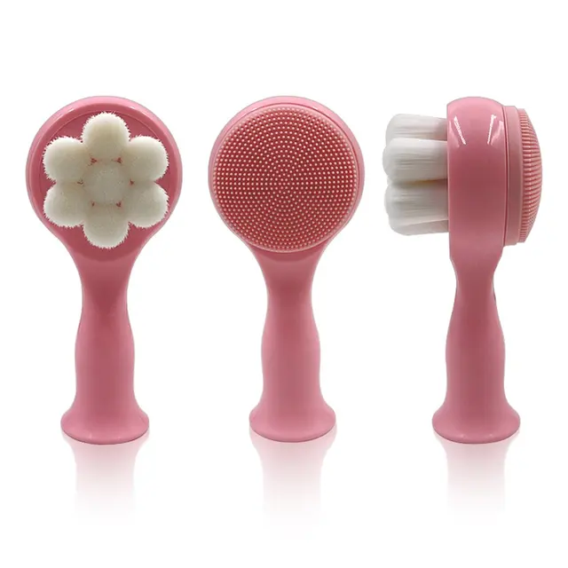 Facial cleansing brush clean pores soft hair wash artifact cleansing