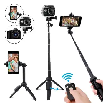

Selfie stick tripod bluetooth for gopro smartphone camera Portable monopod tripod 40In Extendable Selfie Stick Tripod for iPhone