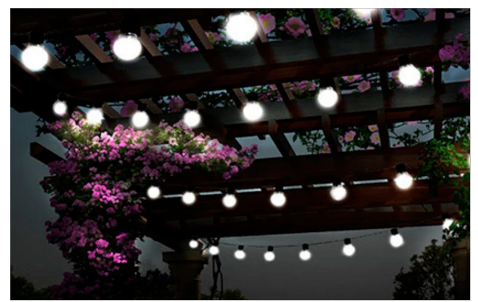Connectable Vintage Festoon Ball LED String Lights Christmas Fairy Holiday Lights Decoration For Garden Outdoor Party Garland (13)