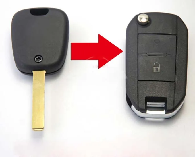 Citroen Sega Triumph  modified key shell without groove (1)