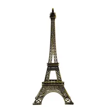 25 см бронзовая винтажная Статуэтка Эйфелева башня Парижа Статуэтка домашнее сувенирное украшение