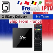Французский IP ТВ X96 2G16G Amlogic S905X четырехъядерный Android 6,0 Smart tv Box+ 1000+ NEO tv IPTV Европа ОАЭ Бельгия платный ТВ-приставка