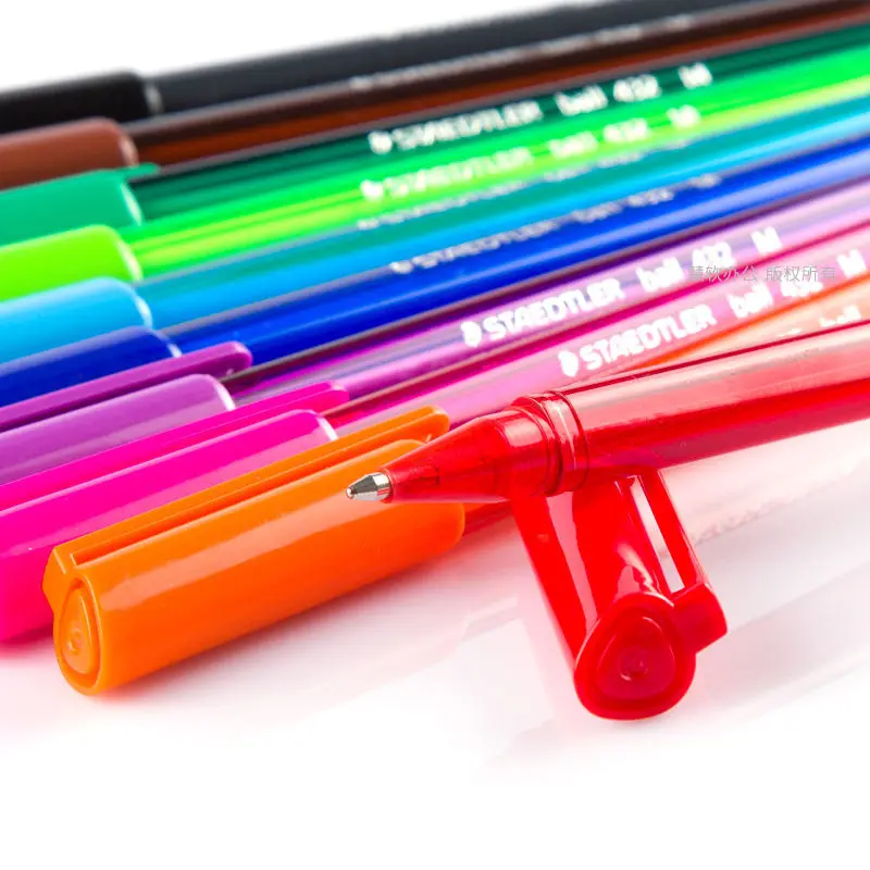 20 ручек Staedler цветная шариковая ручка Средний наконечник 10 разных цветов 2 упаковки каждого цвета 2 ручки