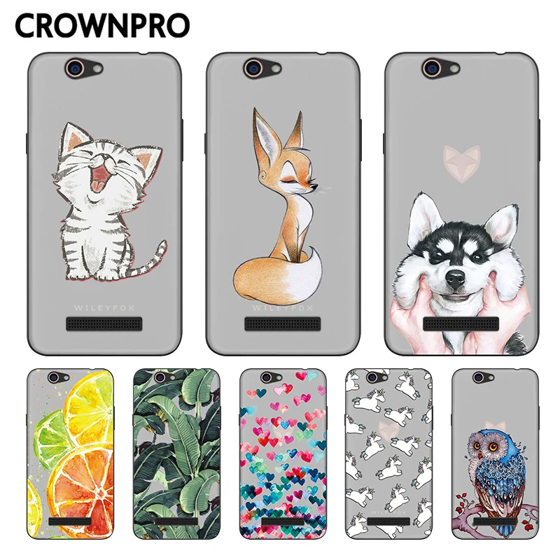 

CROWNPRO Soft Silicone Case Wileyfox Spark TPU Case 5.0 inch Colored Case Back Wileyfox Spark Plus Spark+ Cover Case Funda Capas