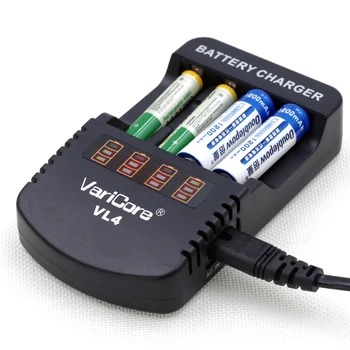 

VariCore VL4 18650 Charger 3.7V Charging 18650 16340 18350 Lithium Battery 1.2V AA NiMH Battery Charger